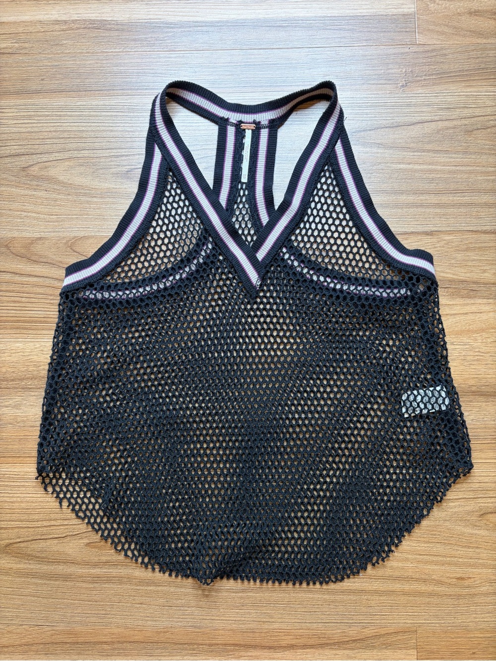 Free People Black Mesh Tank Top Women's Size XS